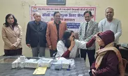 एमजी स्कूल में नेत्र चिकित्सा शिविर में रोगियों को मिला निःशुल्क उपचार