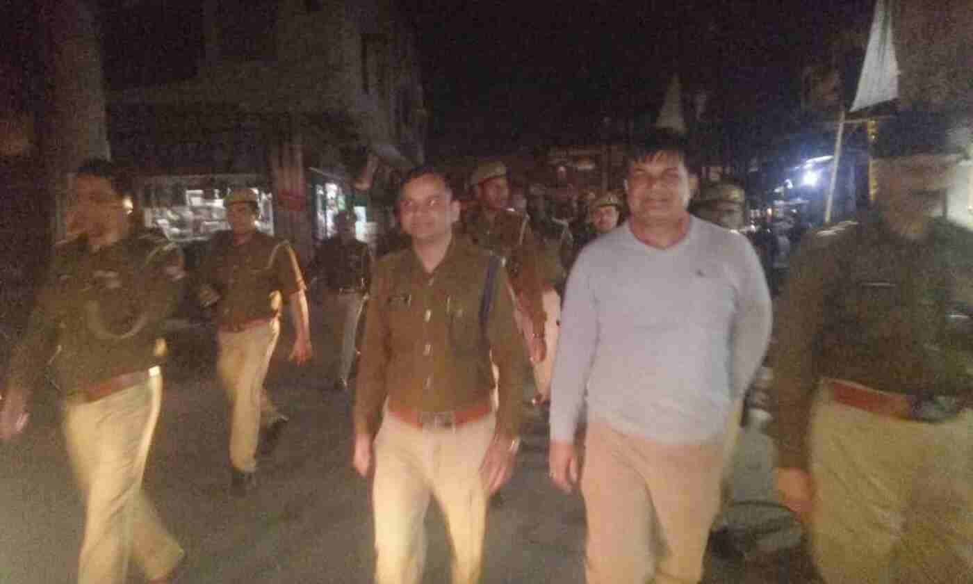 एक्टिव मोड़ में पुलिस प्रशासन , मुजफ्फरनगर शहर में पैदल मार्च