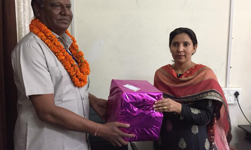 पूर्व विधायक नन्दराम का बेटा सतीश कुमार बचत विभाग से सेवा निवृत्त