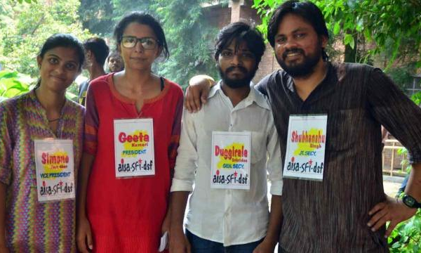 जवाहरलाल नेहरू विश्वविद्यालय छात्रसंघ चुनाव मे लेफ्ट  का जलवा कायम