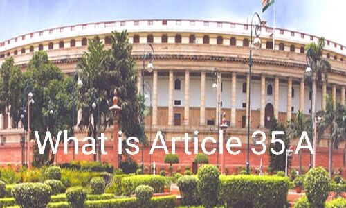 35A आर्टिकल क्या है ?