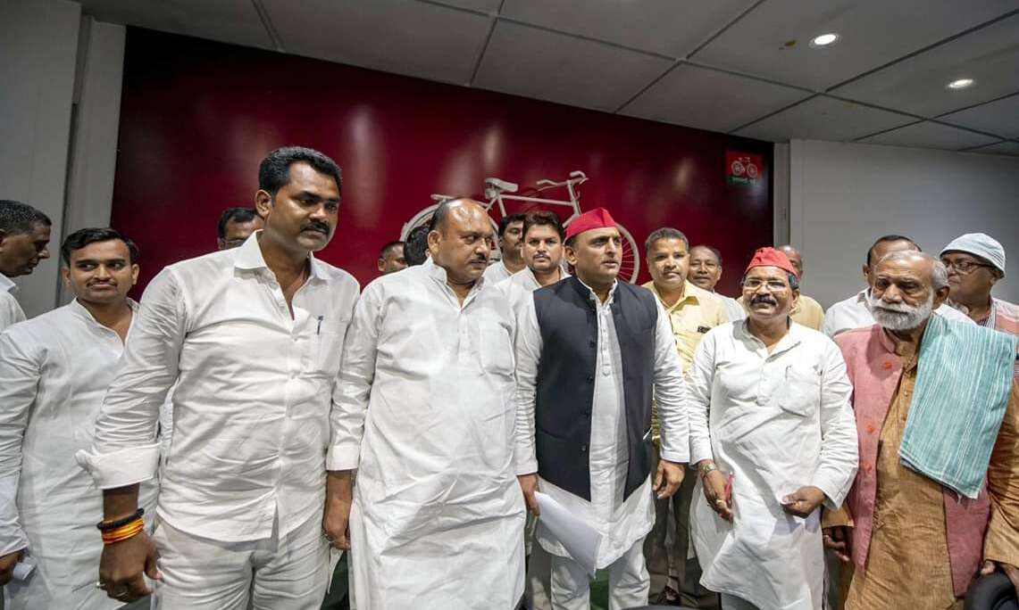 Samajwadi Party National President and former Chief Minister Akhilesh Yadav addressed hundreds of people of All India Gond Samaj at party headquarters Lucknow