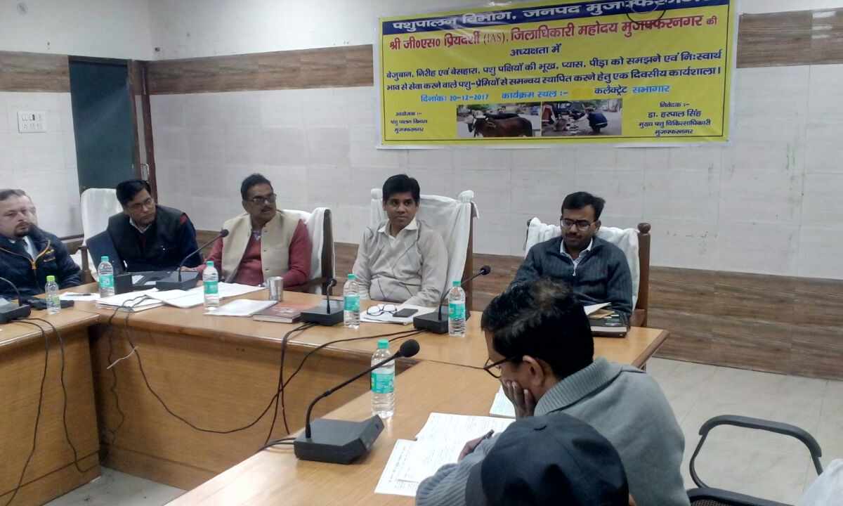 मुजफ्फरनगर पशु प्रेमी नाम से एक संस्था का गठन किया जाये जिसमें सभी पशु प्रेमियों को जोडा जाये : डी0एम० जी0एस0 प्रियदर्शी