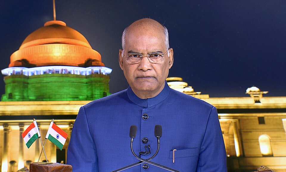 The President, Ram Nath Kovind addressing the Nation on the eve of 73rd Independence Day, in New Delhi on August 14, 2019.