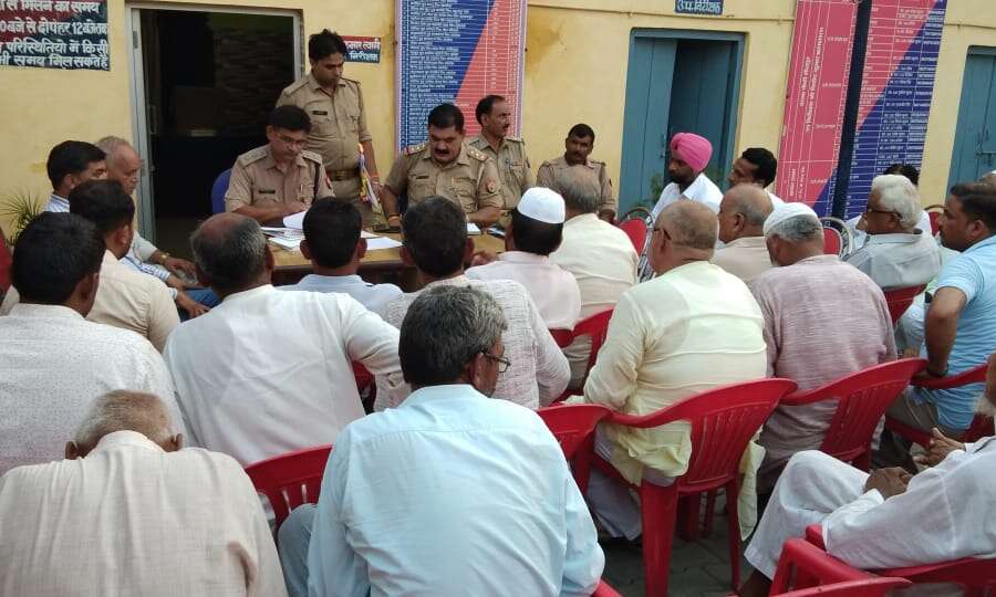 कांवड़ यात्रा- मीरापुर थाने में हुई शांति समिति की बैठक