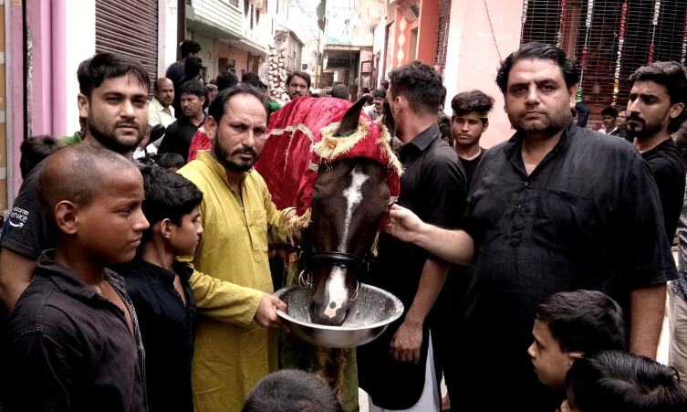 मौहर्रम माह की सातवीं तारीख को हजरत कासिम की शहादत पर फूट-फूट कर रोये सौगवार