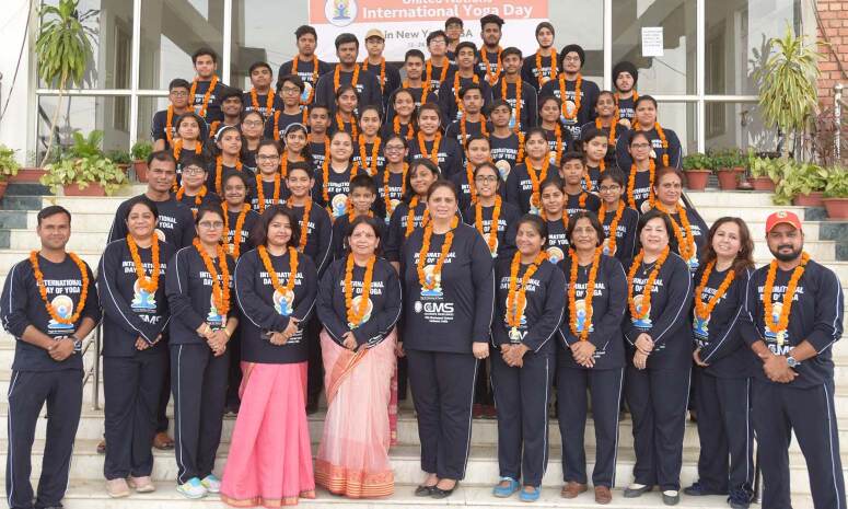 संयुक्त राष्ट्र संघ मुख्यालय में योग प्रदर्शन हेतु अमेरिका जायेगा सी.एम.एस. का 74-सदस्यीय छात्र दल