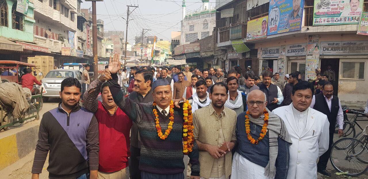 मुज़फ्फरनगर नगर पालिका अध्यक्ष पद की कांग्रेस उम्मीदवार अंजू अग्रवाल का खालापार मुस्लिम बहुल इलाके मे ज़ोरदार स्वागत