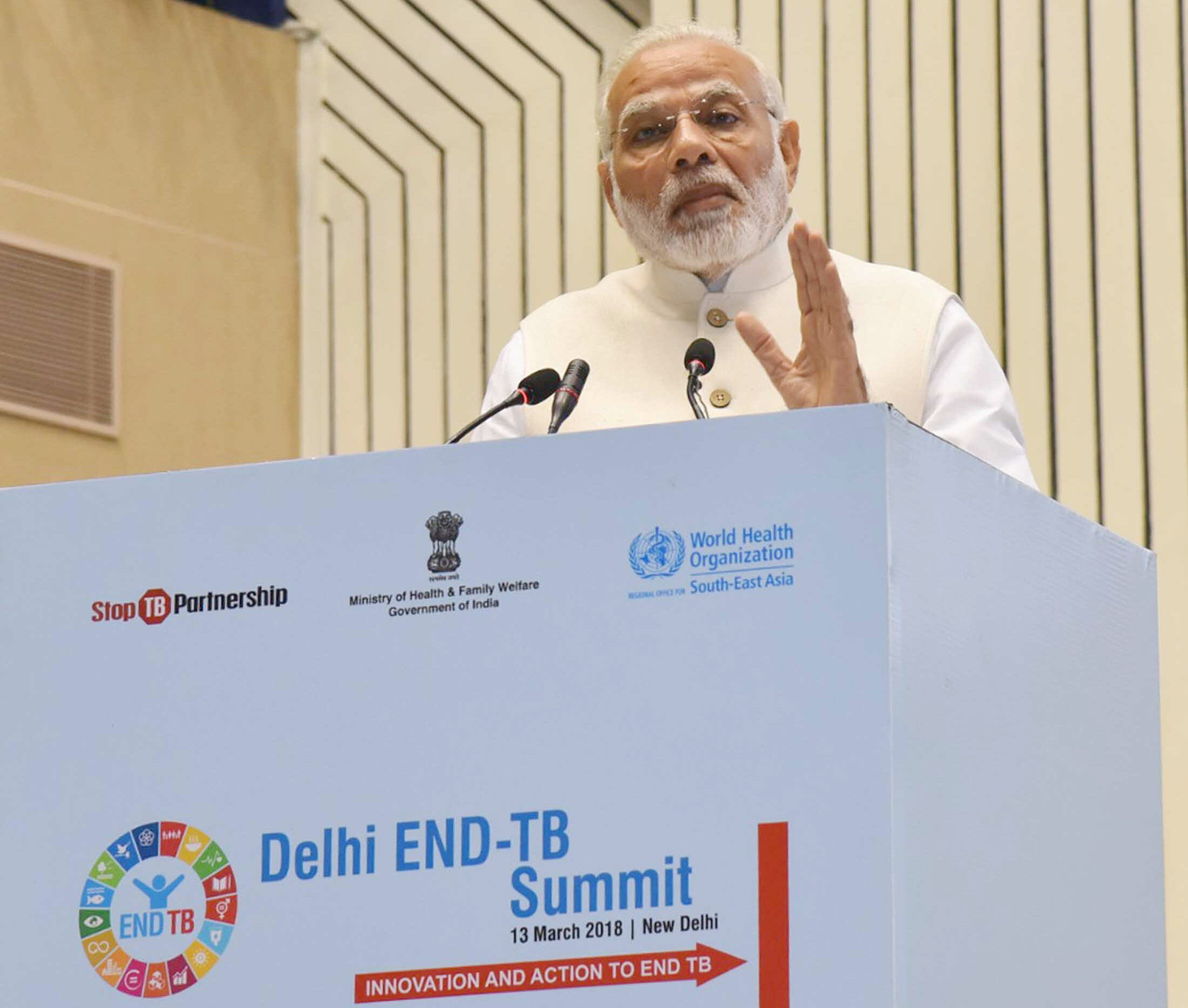 टीबी उन्मूलन शिखर सम्मेलन एक मील का पत्थर साबित होगा : नरेन्द्र मोदी