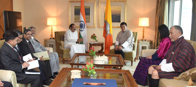 भारत भूटान को अपने सामाजिक-आर्थिक विकास में साझीदार बनाने के लिए प्रतिबद्ध है : उप-राष्ट्रपति