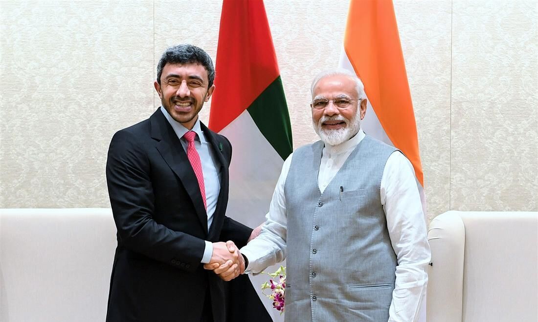 यूएई  के विदेश मंत्री ने प्रधानमंत्री  नरेन्द्र मोदी से मुलाकात की