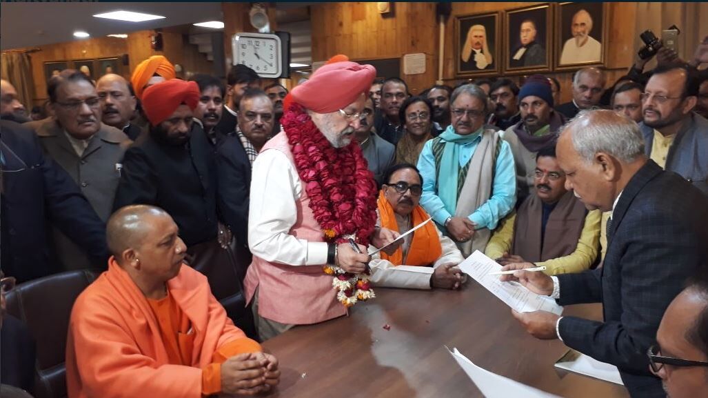 हरदीप सिंह पुरी ने राज्यसभा के लिए नामांकन किया