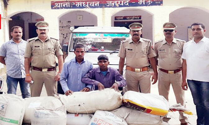 मऊ पुलिस ने पकड़ी भरी मात्रा में शराब