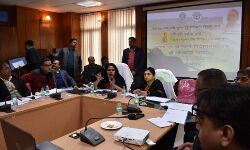 राज्यमंत्री अर्चना पाण्डेय द्वारा, भूतत्व एवं खनिकर्म निदेशालय की नयी वेबसाइट का शुभारंभ