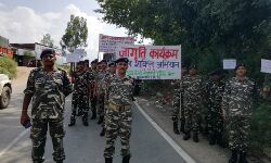 जवानों ने निकाली जागरूकता रैली