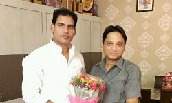 भाजपा नेता ईश्वर मावी ने रुद्रप्रयाग के डिस्ट्रिक्ट जज हरीश गोयल से मुलाकात की